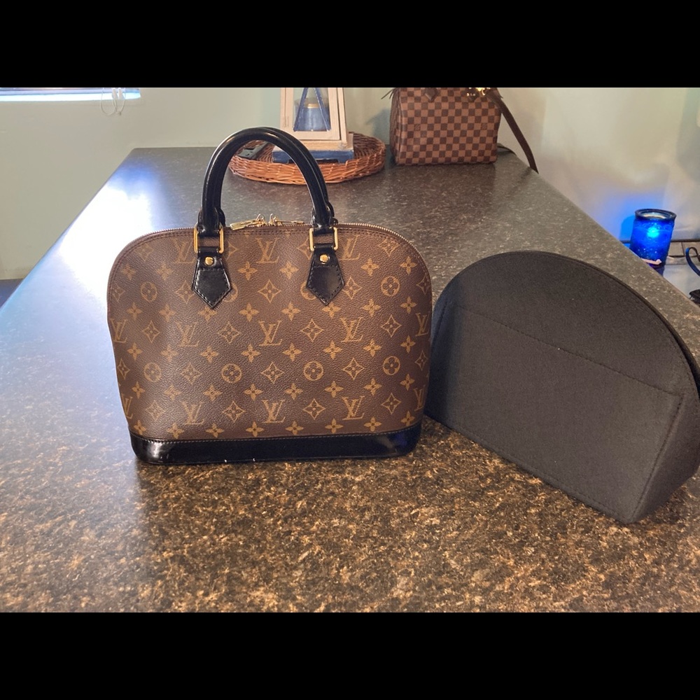 Louis Vuitton Brown and Black Monogram Satchel